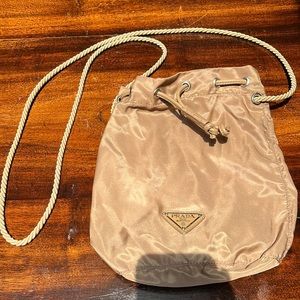 Gold Prada Pouch Bag